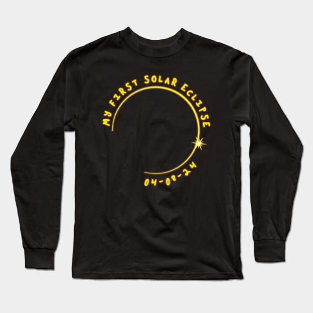 My first Solar Eclipse.  04-08-24 Long Sleeve T-Shirt by Blended Designs